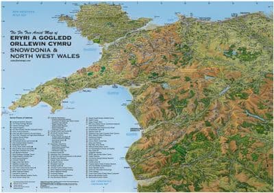 Fir Tree Map - Snowdonia and North West Wales - Flat paper