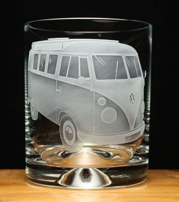Camper Van Split Screen Engraved Glass Tumbler