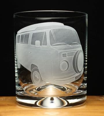 Camper Van Type 2 Engraved Glass Tumbler