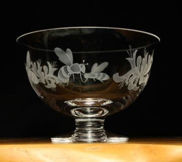 Honey Bees Honeysuckle Small Trinket Sweets Dish Bowl 105mm Dartington Crystal