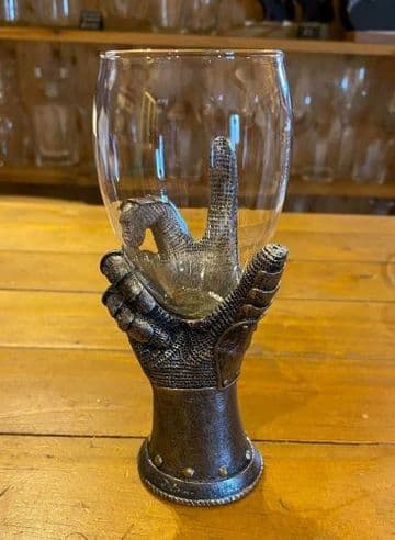 Knights Toast Medieval Armour Glass Goblet