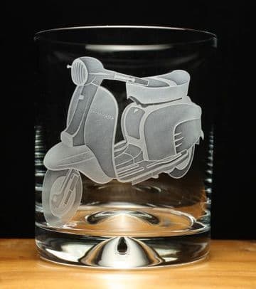 Lambretta Scooter Engraved Glass Tumbler