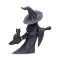 Little Souls Beam Witch on Broomstick with Cat 12.7cm