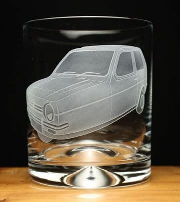 Reliant Robin Engraved Glass Tumbler
