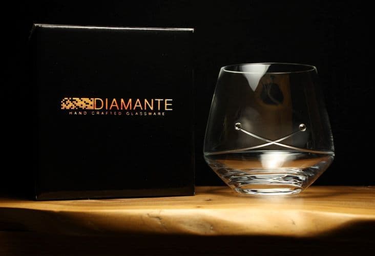 Swarovski Diamante Crystal Glass Candle Lamp 9cm