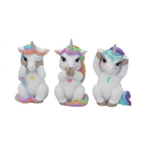 Three Wise Cutiecorns Unicorns See no Evil Hear no Evil Speak no Evil
