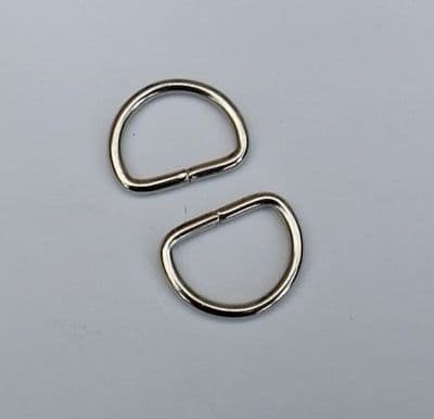 16mm Nickel Plated ~ Welded D Ring