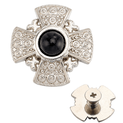 20mm cross shaped concho - Black