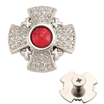 20mm cross shaped concho - Red