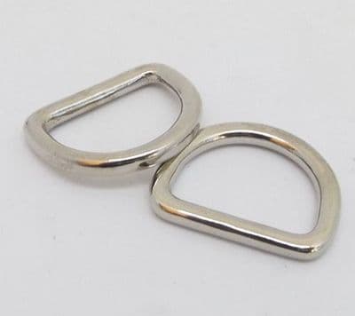 20mm  Nickel Plated D Ring