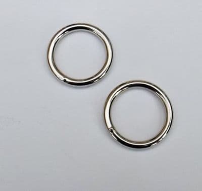 20mm Nickel Plated ~ Heavy O Ring