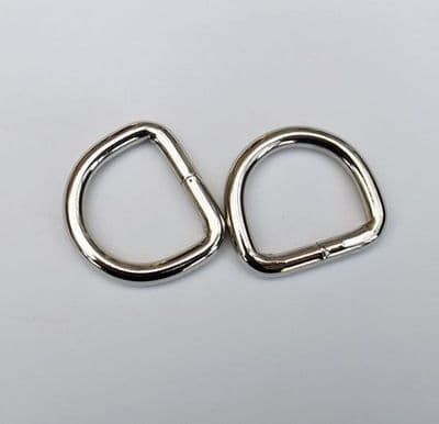 25mm Nickel Plated ~ Heavy D Ring