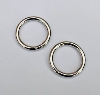 25mm Nickel Plated ~ Heavy O Ring