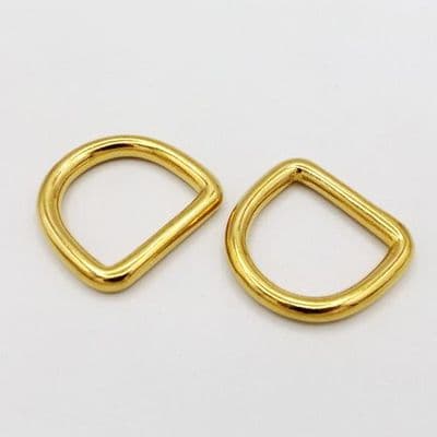 25mm ~ Solid Brass ~ High Profile Heavy D Ring