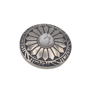 30mm Silver & White Concho