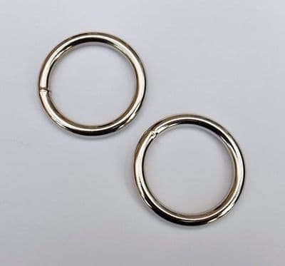 32mm Nickel Plated ~ Heavy O Ring