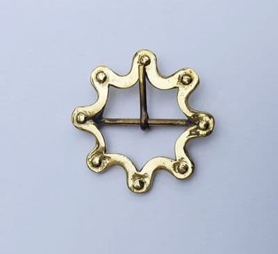 36mm Sprocket Buckle in Cast Brass