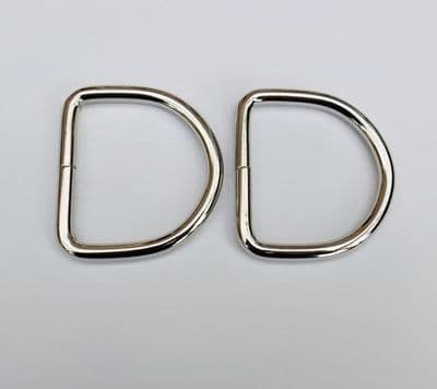 38mm Nickel Plated ~ Heavy D Ring