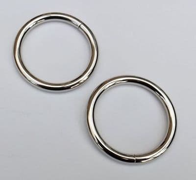 38mm Nickel Plated ~ Heavy O Ring