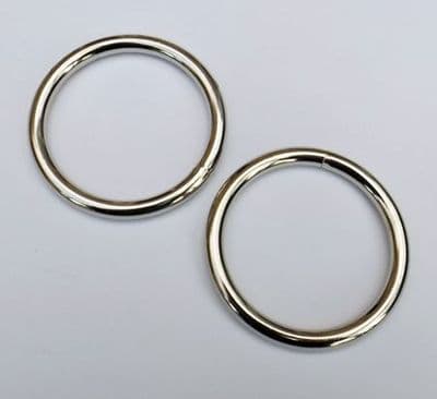 45mm Nickel Plated ~ Heavy O Ring