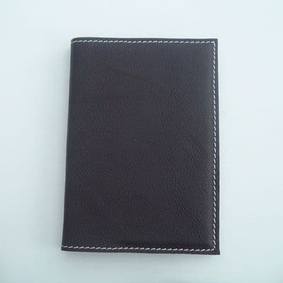 A6 Real Leather Journal/Notebook - Dark Brown