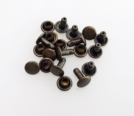 Double Cap - 6mm - Antique Brass