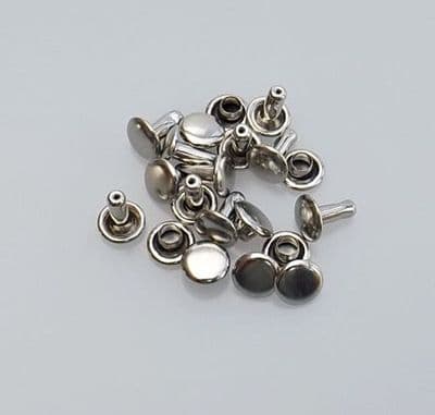 Double Cap - 6mm - Silver Nickel