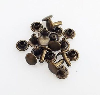 Double Cap - 7mm - Antique Brass