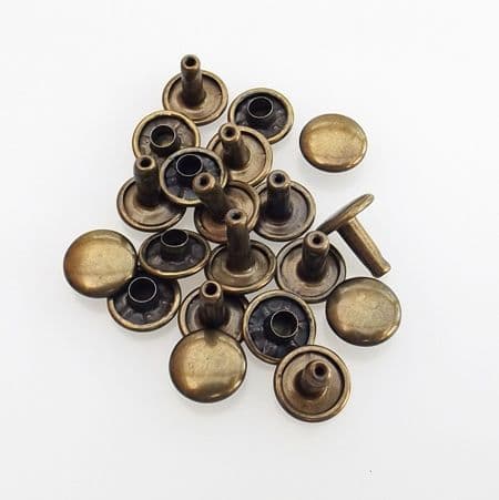Double Cap - 9mm - Antique Brass