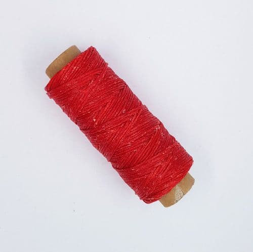 Flat Wrapped Thread Flat Waxed Thread - Red