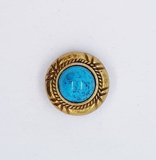 Gold & Turquoise Concho