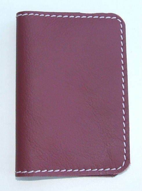 Real Leather card holder ~ Burgandy