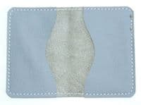 Real Leather card holder ~ Lt Grey