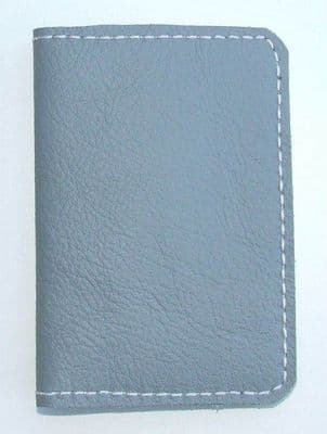 Real Leather card holder ~ Lt Grey