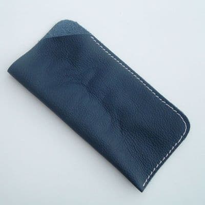Real Leather glasses case ~~ Dark Blue