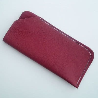 Real Leather glasses case ~~ Red