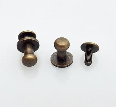 Sam Browne Studs - Medium Antique Brass