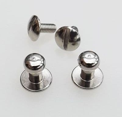 Sam Browne Studs - Medium Nickel Plated