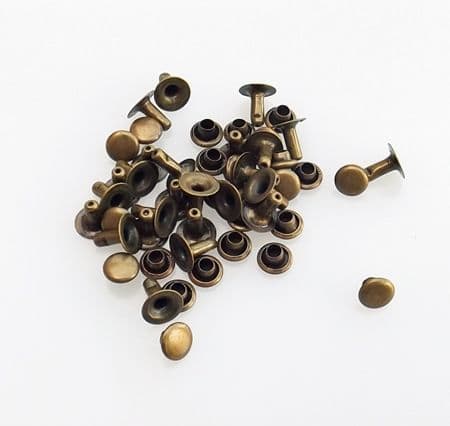 Single Cap - 6mm - Antique Brass