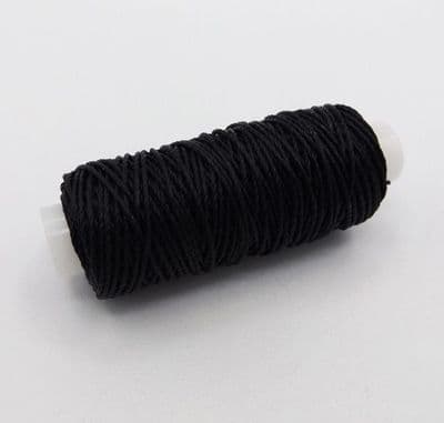 Strong Waxed Polyester Thread - Black(22M)