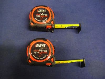 2x Advent Vice Versa Dual Read Tape 5m Metric ONLY Bottom and Top Markings ATM4-5025VV