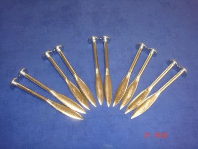 5 x Footprint Pair of Line Pins Brick Block Laying Original Sheffield England Loose