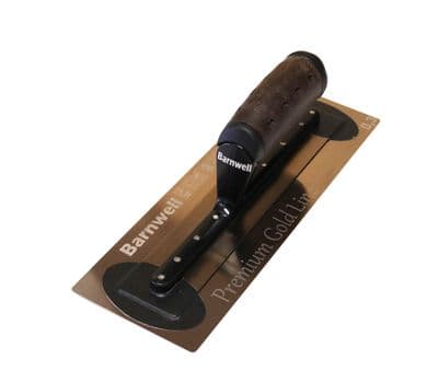 Barnwell 12'' Premium FLEXI Gold Plastering Trowel - Leather Handle