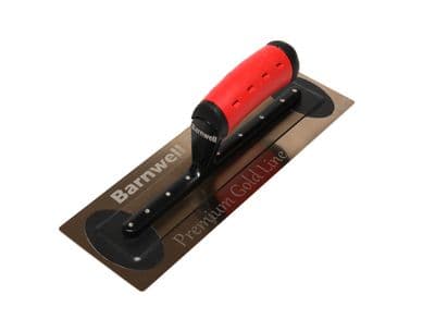 Barnwell 12'' Premium FLEXI Gold Plastering Trowel - Rubber Handle