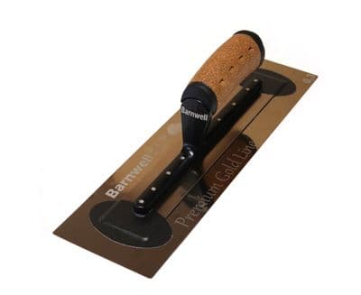 Barnwell 14'' Premium FLEXI Gold Plastering Trowel - Cork Handle