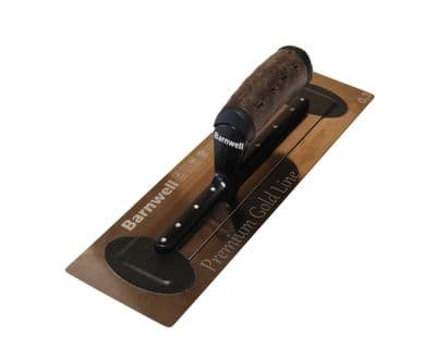 Barnwell 14'' Premium FLEXI Gold Plastering Trowel - Leather Handle