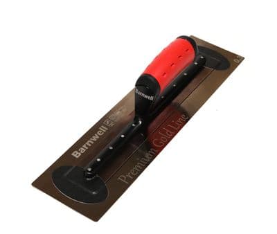 Barnwell 16'' Premium FLEXI Gold Plastering Trowel - Rubber Handle