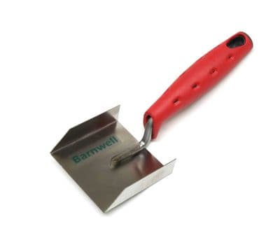 Barnwell 3 Sided Angle Trowel with Rubber Handle