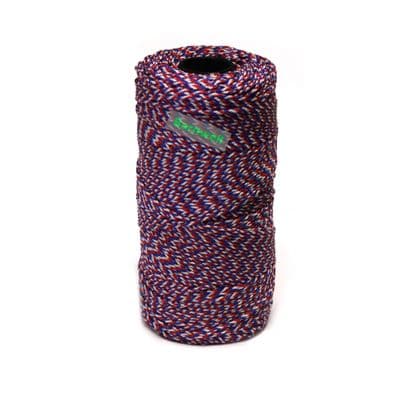 Barnwell 685ft Flecked Braided Nylon String Brick Line - Red/Blue/White