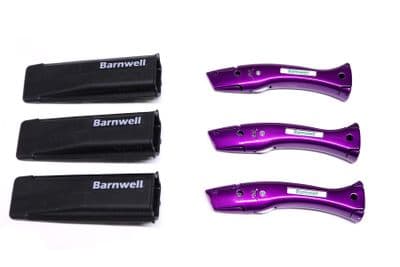 Barnwell Pack of 3 Dolphin Knives and Holster - Candy Violet